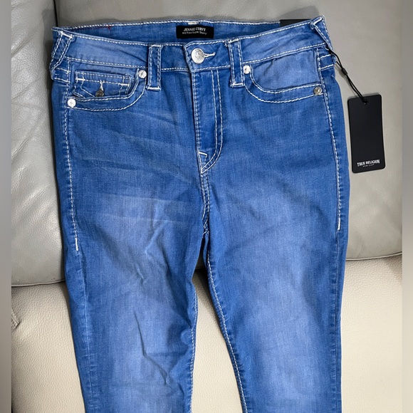 NWT - True Religion Women’s Jennie Curvy Mid Rise Super Skinny Jeans - Size 30 - Picture 5 of 11